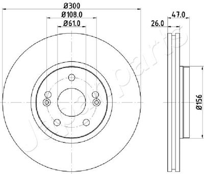 DI0712 JAPANPARTS Тормозной диск