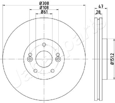 DI0713 JAPANPARTS Тормозной диск