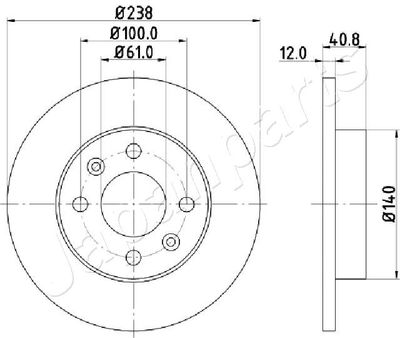 DI0714 JAPANPARTS Тормозной диск