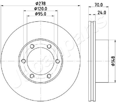 DI0715 JAPANPARTS Тормозной диск