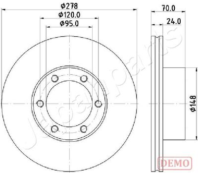 DI0715C JAPANPARTS Тормозной диск