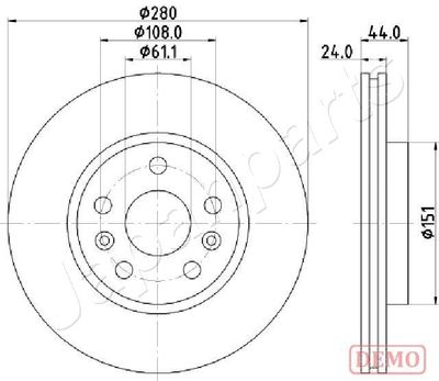 DI0716C JAPANPARTS Тормозной диск