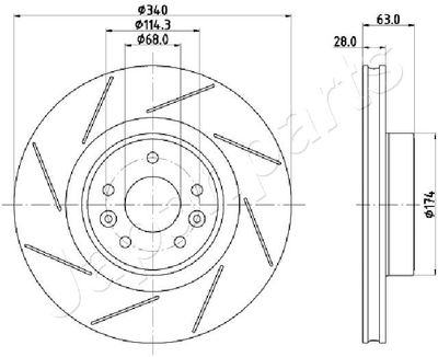 DI0717 JAPANPARTS Тормозной диск