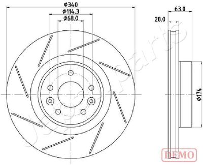 DI0717C JAPANPARTS Тормозной диск