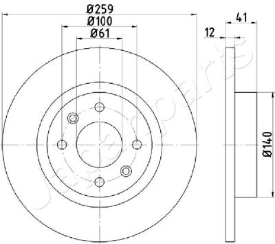 DI0719 JAPANPARTS Тормозной диск