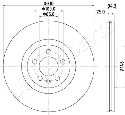 DI0900 JAPANPARTS Тормозной диск