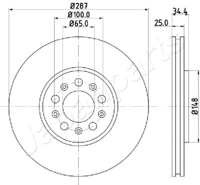 DI0901 JAPANPARTS Тормозной диск