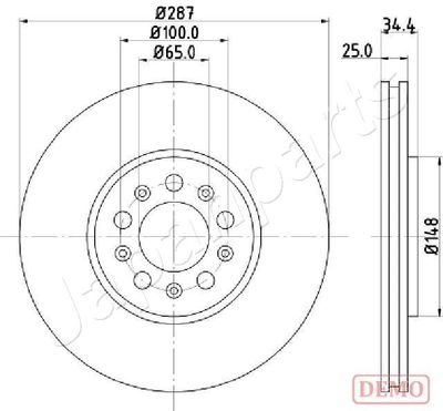 DI0901C JAPANPARTS Тормозной диск