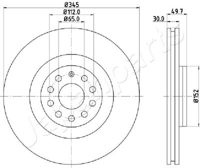 DI0908 JAPANPARTS Тормозной диск