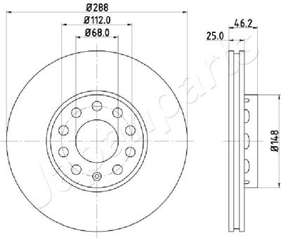 DI0910 JAPANPARTS Тормозной диск