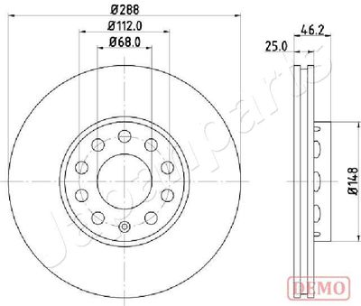 DI0910C JAPANPARTS Тормозной диск