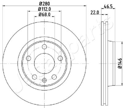 DI0911 JAPANPARTS Тормозной диск