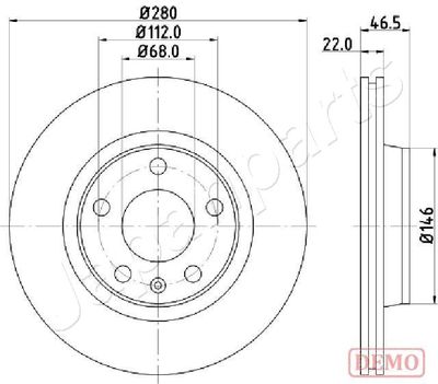 DI0911C JAPANPARTS Тормозной диск