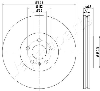 DI0912 JAPANPARTS Тормозной диск