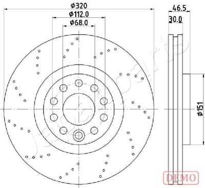 DI0913C JAPANPARTS Тормозной диск