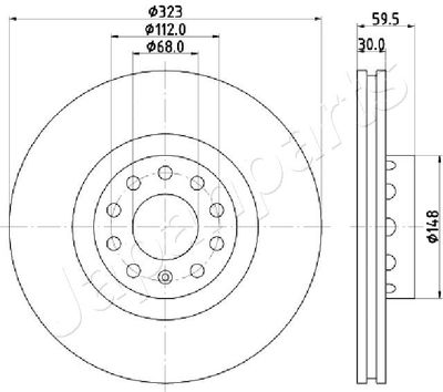 DI0922 JAPANPARTS Тормозной диск