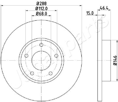 DI0923 JAPANPARTS Тормозной диск