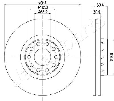 DI0924 JAPANPARTS Тормозной диск