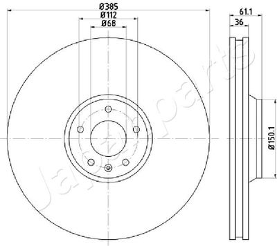 DI0928 JAPANPARTS Тормозной диск