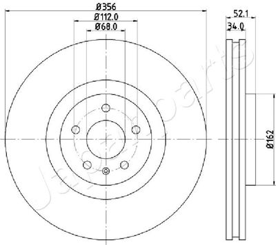 DI0929 JAPANPARTS Тормозной диск