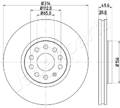 DI0933 JAPANPARTS Тормозной диск