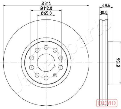 DI0933C JAPANPARTS Тормозной диск