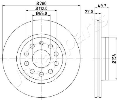 DI0934 JAPANPARTS Тормозной диск