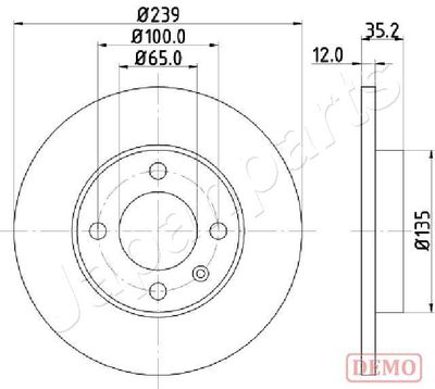 DI0938C JAPANPARTS Тормозной диск