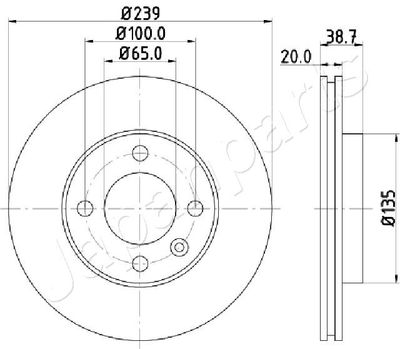 DI0939 JAPANPARTS Тормозной диск