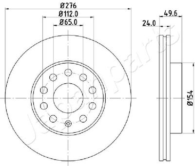 DI0941 JAPANPARTS Тормозной диск