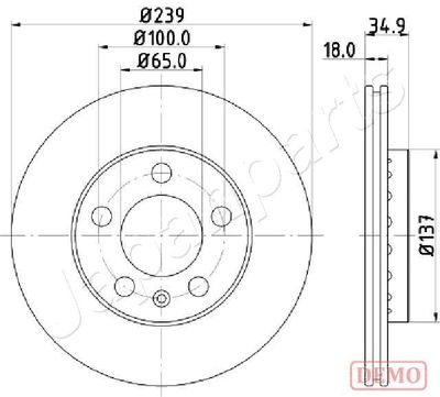 DI0945C JAPANPARTS Тормозной диск