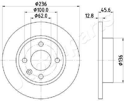 DI0946 JAPANPARTS Тормозной диск