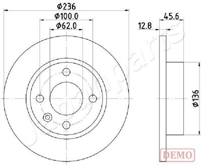 DI0946C JAPANPARTS Тормозной диск