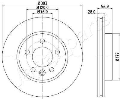 DI0948 JAPANPARTS Тормозной диск