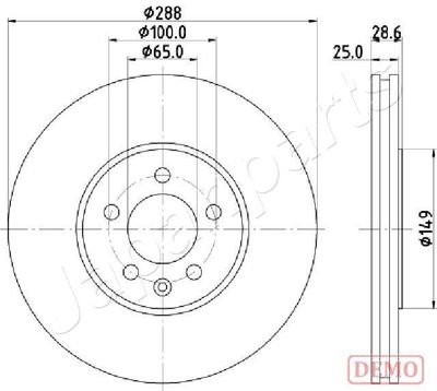 DI0950C JAPANPARTS Тормозной диск