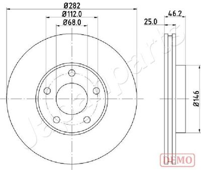 DI0955C JAPANPARTS Тормозной диск