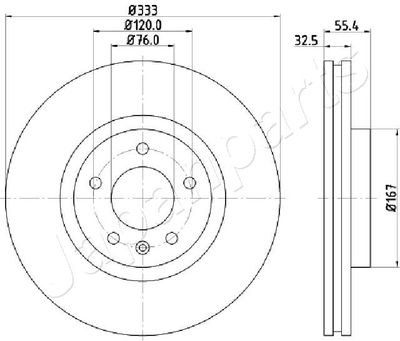 DI0959 JAPANPARTS Тормозной диск