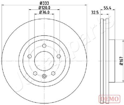 DI0959C JAPANPARTS Тормозной диск