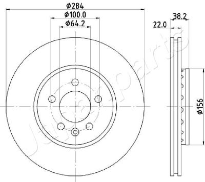 DI442 JAPANPARTS Тормозной диск