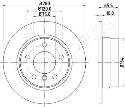 DP0100 JAPANPARTS Тормозной диск