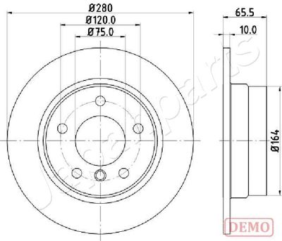 DP0100C JAPANPARTS Тормозной диск