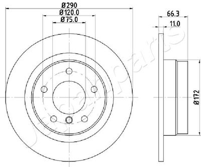 DP0103 JAPANPARTS Тормозной диск