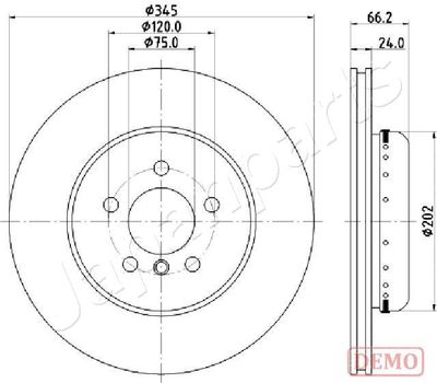 DP0115C JAPANPARTS Тормозной диск