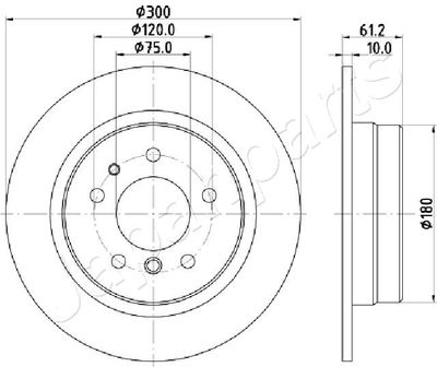 DP0117 JAPANPARTS Тормозной диск