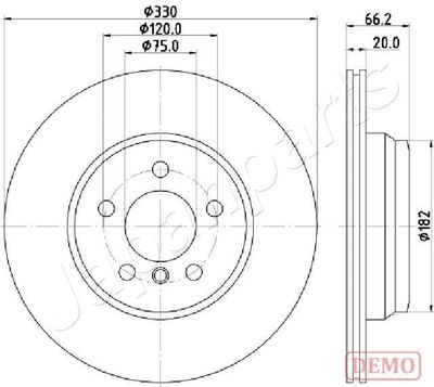 DP0118C JAPANPARTS Тормозной диск