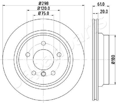 DP0120 JAPANPARTS Тормозной диск