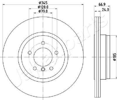 DP0122 JAPANPARTS Тормозной диск