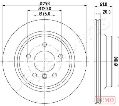 DP0122C JAPANPARTS Тормозной диск