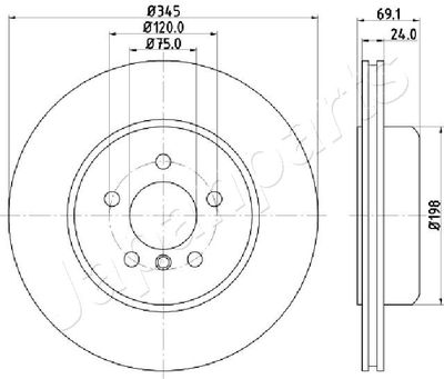 DP0124 JAPANPARTS Тормозной диск