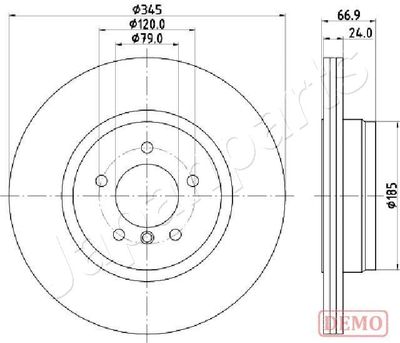 DP0126C JAPANPARTS Тормозной диск